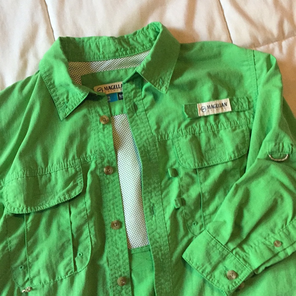 Magellan fishing button down shirt.